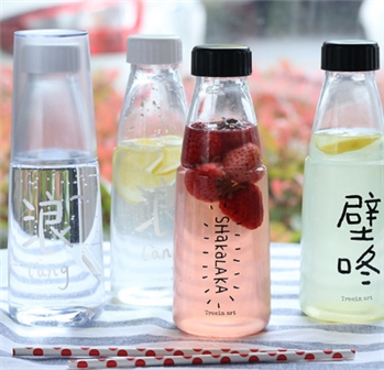 青壹坊壁咚双杯分享随身杯 便携汽水瓶水杯塑料杯