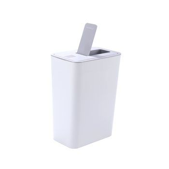 五金优选 按扣式长方垃圾桶垃圾桶带盖家用卫生间废纸桶客厅创意厕所有盖按压式拉圾筒