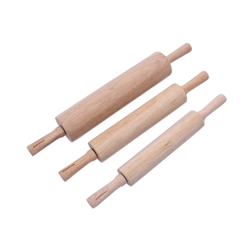 橡胶木滚动擀面杖 实木大号小号家用饺子皮面条烘焙工具