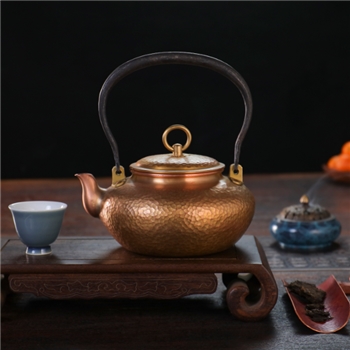 铜器时代 纯手工纯紫铜茶壶 家用送礼泡茶铜壶紫铜壶