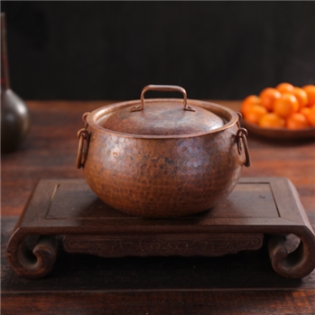 铜器时代铜锅纯铜加厚家用纯紫铜火锅蒸锅煲汤