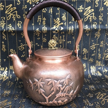 功夫手工铜茶壶 中式高档养生茶壶老式礼品泡茶壶