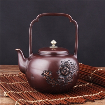 茶具茶壶花开富贵铸铜壶无铅安全饮水铜壶