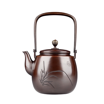 茶具茶壶空谷幽兰铸铜壶无铅安全饮水铜壶